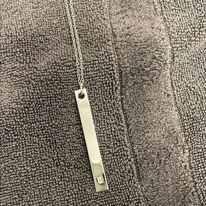Uncommon James  Silver Bar Pendant Necklace - E